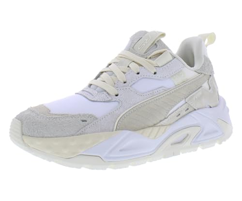 PUMA Women's RS-Trck Trifted Sneaker (White-Frosted Ivory-Pristine) (us_Footwear_Size_System, Adult, Women, Numeric, Medium, Numeric_9_Point_5)