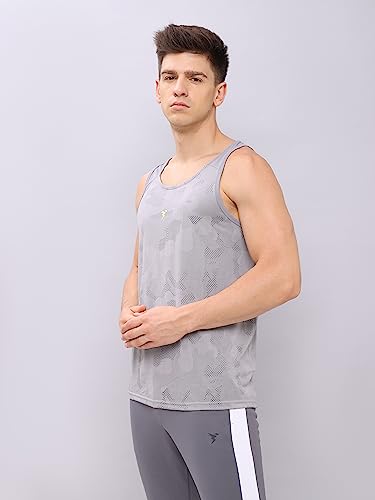 Image of TECHNOSPORT Mens Crew Neck Gym Vest