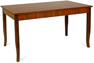 WEBMARKETPOINT Tavolo da Pranzo allungabile Interamente in Legno cm 80x120/160 Noce Antico