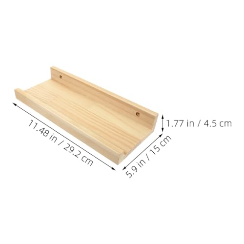 Estante flotante de pared de madera khaki soluciona falta de espacio 3
