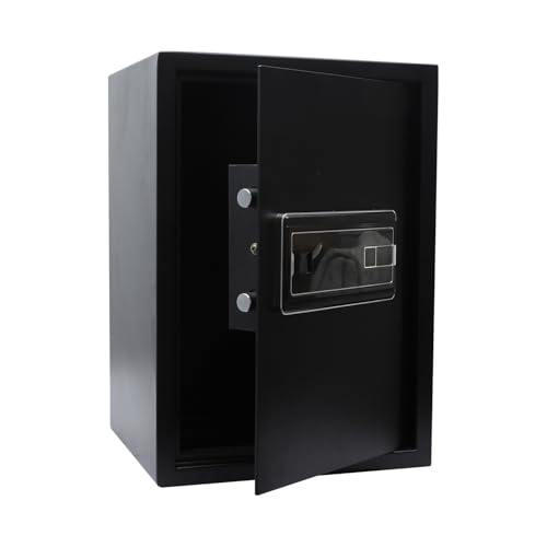 Image of BonKaso Safe Locker For Home, 51 Litres Locker Box For Money, Jewellery, Digital Electronic Safe Locker for Home & Office With Auto lock Function, Anti Theft Alarm And LED Display, (Black)