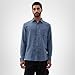 Vince Mens Double Face Long Sleeve T Shirt, Chambray, X-Small US