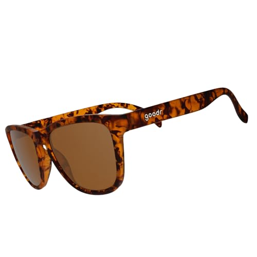 goodr Bosley's Basset Hound Dreams Polarized Sunglasses, Medium Sized (OG), Brown Translucent Frames...