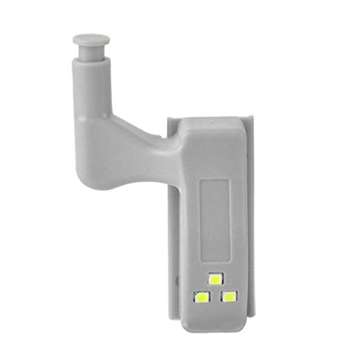 Preisvergleich Produktbild LED-Scharnierlicht Intelligenter Induktionsschrank Licht Berührungssensor Lichtschrank Lichtsensor 3Led Night Light-Weiß (BCVBFGCXVB)