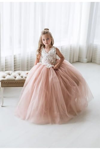 dideyttawl Lace Tulle Flower Girls Dress Fairy Dress Princess Birthday Party Ball Gown Ruffle Puffy Tulle Formal Pageant3