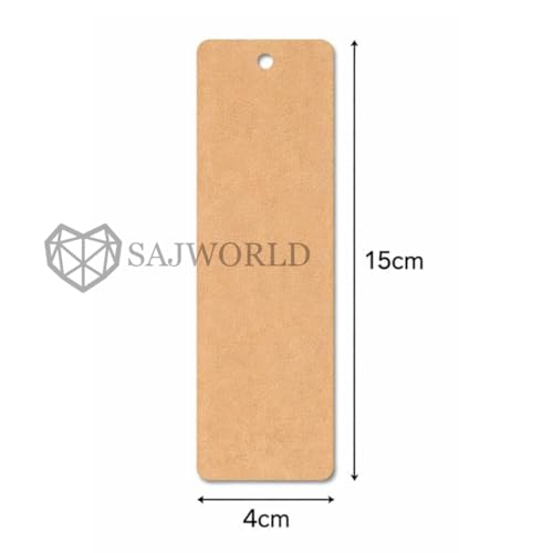 Image of Pine MDF Blank Bookmarks for DIY Craft - Rectangle Wooden Bookmark Cutouts for Painting, Resin, Decoupage & Art Projects | Unfinished Wooden Bookmarks for Kids, Teachers & Artists | Set of 10