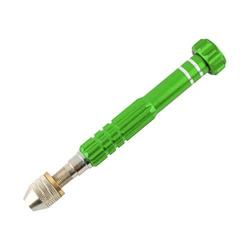 Larcele Precision Pin Vise Hand Drill, Metal Hand Twist Drill for Craft Manual Work, Model, Resin SDZKQ-02 (Green)