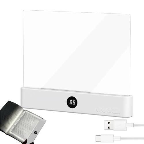 Lampe De Lecture Pour Livre - Réglable Avec Minuteur 3 Couleurs Panneau Transparent | Lampe De Lecture À LED Avec Veilleuse | Pour Femmes Hommes Lecteurs Maison Voyage Dortoir Bureau École Chambre Bur