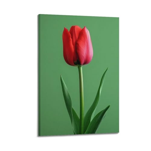 Tulipe rouge décoration murale moderne pour illuminer votre chambre