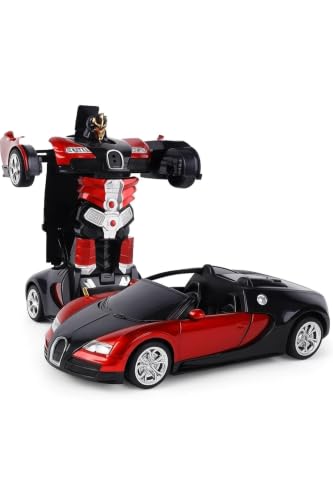 Image of DREAMY DEN Transforming Robot Car for Kids, Automatic Vehicle with Light & Sound, Indoor Outdoor Play Gift for Boys & Girls 3+ Years, Pack of 1