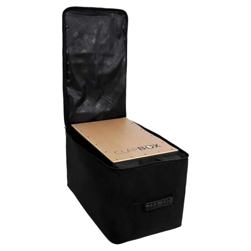 Image of Clapbox Adjustable Snare Cajon CB40 Blue WITH BAG, Birch Wood (H:50 W:30 L:30) - 3 Internal Snare