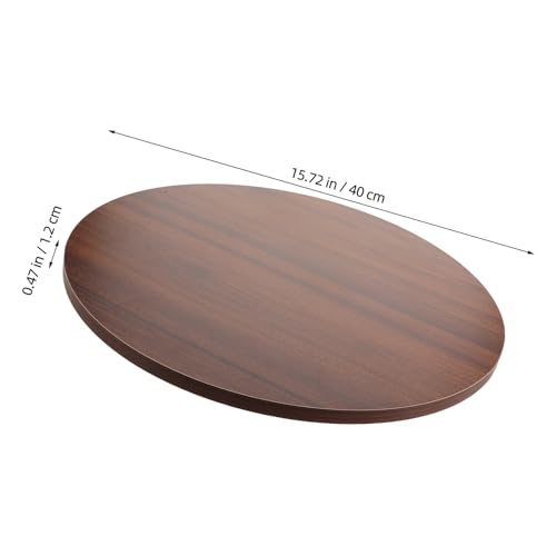 Plateau de table rond bois noyer foncé de remplacement pour table rayée - 4
