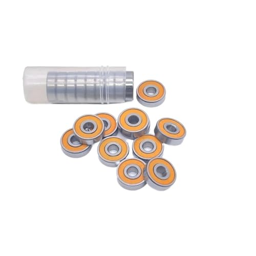 Rodamiento 625RS de goma naranja ABEC-7 de 5x16x5mm para motores de botes y drones de juguete 3