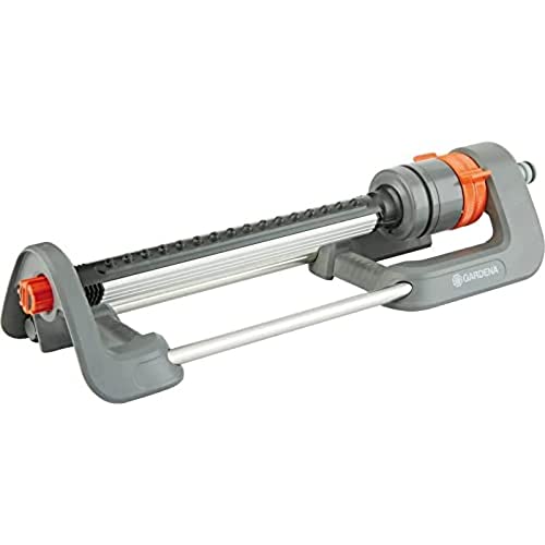 Gardena Classic Viereckregner Polo 250: Rasensprenger für gleichmäßige Flächenbewässerung von 110- 250 m², Reichweite 8- 18 m, Sprengweite max. 14 m, wartungsfrei dank Edelstahl- Schmutzsieb (2083- 20)