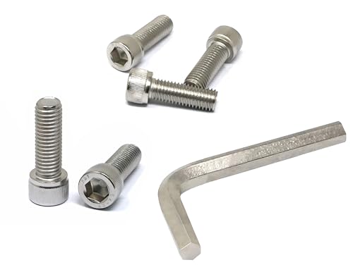 Image of iexcell 5 Pcs M12 x 35mm Thread Pitch 1.75 mm Stainless Steel 304 Hex Socket Head Cap Screws Bolts Kit