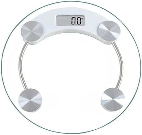 Hobylife Digital Scale for Body Weight, Personal Bathroom Scale for Weight with Large LCD Backlight Display, Step-on Technology Digital Bathroom Scale, Tempered Round Glass Body Weight Scale, 400 lbs