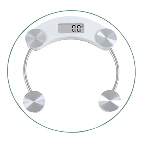 Hobylife Digital Scale for Body Weight, Personal Bathroom Scale for Weight with Large LCD Backlight Display, Step-on Technology Digital Bathroom Scale, Tempered Round Glass Body Weight Scale, 400 lbs