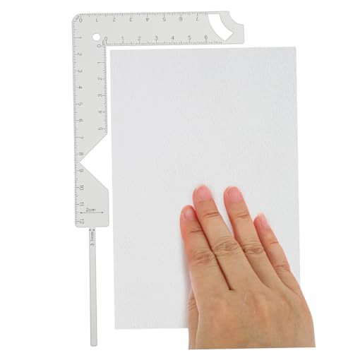 WRITWAA Regla de Encuadernación Metálica para Cubierta de Libro Guía Precisa y Duradera para Manualidades y Scrapbooking Portátil
