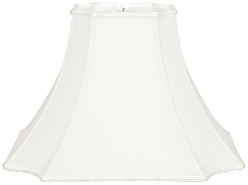 Image of Royal Designs Square Bell with Inverted Corners Designer Lamp Shade, White, 6.5 x 13.5 x 10.5