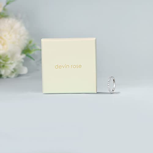 Devin Rose Cubic Zirconia Eternity Wedding Band for Women Stackable Ring2