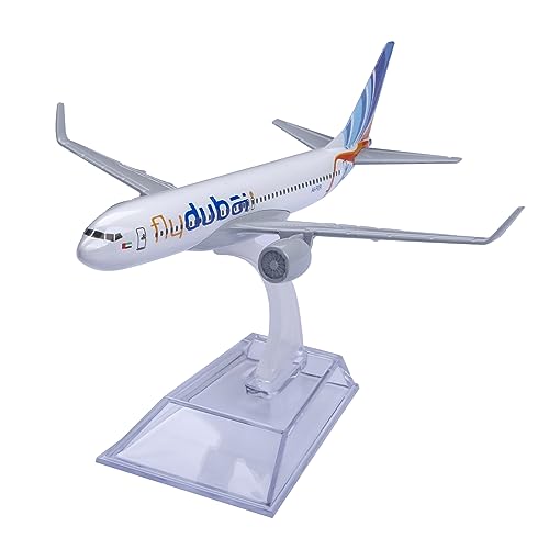 Avión a escala 1:400 Dubai B737 en metal fundido a presión para coleccionistas 3