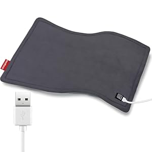 Almohadilla térmica USB para calor de viaje al aire libre, almohadilla térmica pequeña no recargable de 5 V para aliviar el dolor de calambres abdominales, 3 ajustes de calor y apagado