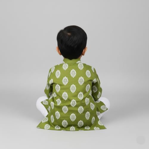 Image of Baby Ethnic Wear Festival Organic Cotton Soft and comfortable Dhoti Kurta Set Saraswati Puja Dress Panjabi for Kids Boy Girls