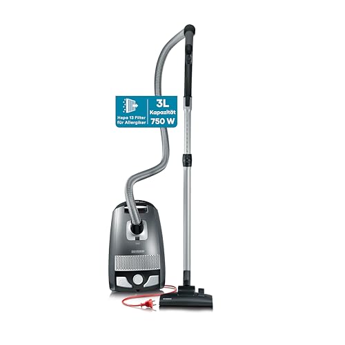 SEVERIN BC 7045 S Power Bodenstaubsauger Platingrau-Granatrot EEK: B