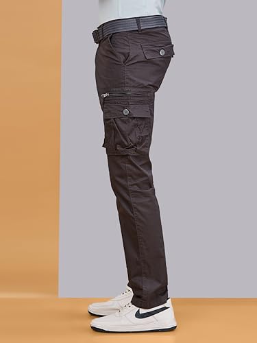 Image of BEEVEE Mens Fixed Waist Cargo Pant with Belt.