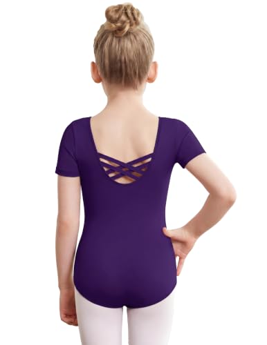 Image of Zaclotre Girls Gymnastics Leotards Crisscross Back Ballet Dance Outfits