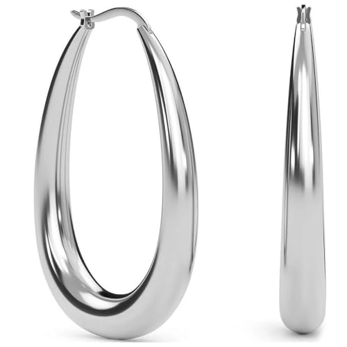 Stainless Steel Hoop Earrings for Women Trendy - Stainless Steel Earrings for Women Fashion Jewelry - Dangle Statement Unique Cute Engagement Anniversary Birthday Gifts for Her