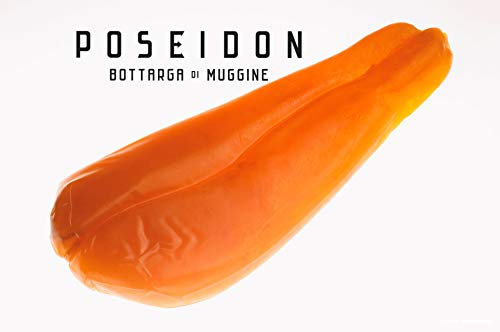 Poseidon Bottarga (gewürzt wild Meeräsche Rogen) Mittelmeer-Superfood aus Sardinien Made in Italy 100 ~ 130 g Kosher