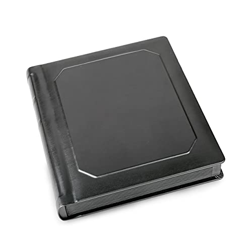 Professional Leatherette Bound Slip-in Photo Album 8x10 (10 Page), Black/Black