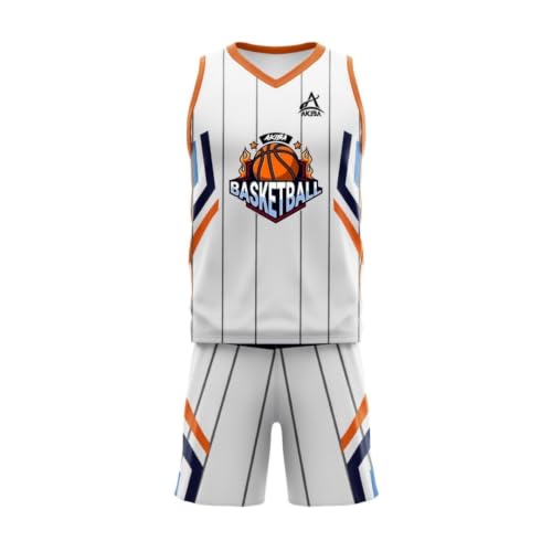 Image of AKIBA Sublimation Print Basketball Jersey /Shirt with Shorts for Unisex (