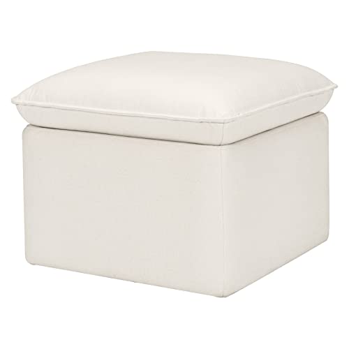 Image of Babyletto Cali Storage Ottoman in Performance Cream Eco-Weave, Water Repellent & Stain Resistant, Greenguard Gold Certified and CertiPUR-US® Certified