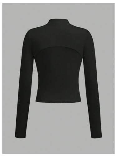 Girl's Zip Up Running Jacket Long Sleeve Fitted Workout Outerwear with Pockets Sportswear2