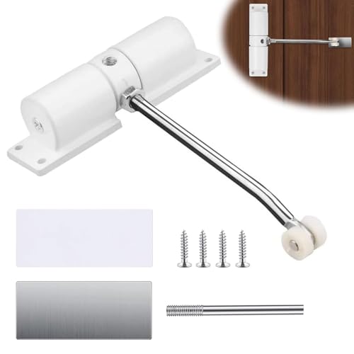Ampia gamma di utilizzi: il chiudiporta ha un design con battente a sinistra e a destra e può essere utilizzato a sinistra e a destra. Porta e telaio della porta devono essere allo stesso livello. Ideale per l'uso in casa, hotel, ufficio e dormitorio.
