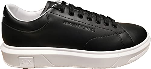 Image of Armani Exchange Mens Thick Sole Leather Sneakers