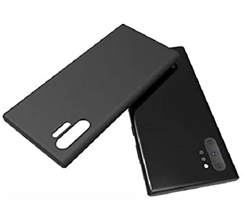 Image of Mobile Back Cover Case for Samsung Galaxy Note10 Plus, SM-N975F /DS, SM-N976F (Silicone Case|CameraProtection|Black SC1510)