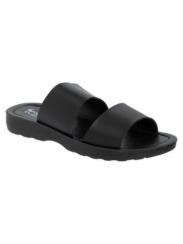 Image of Chips Men's BLACK Lightweight Slip-on Sandal Casual (ND44)