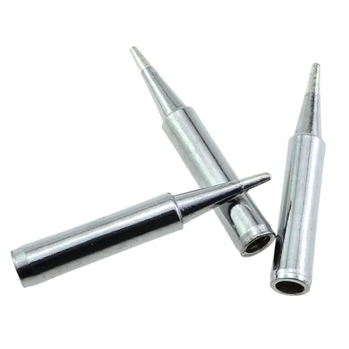 Image of 6PCS Soldering Iron Tips with a Tip Diameter of 0.05 Inch 900M T B Model Featuring Round Tips in Silver Color for Fine Soldering Work