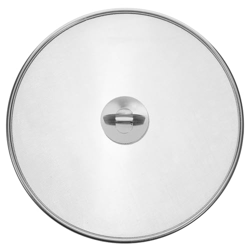 Cabilock Stainless Steel Splatter Screen for Frying Pan Oil Heat Resistant Grease Screen Kitchen Gadget for Home Restaurant Use