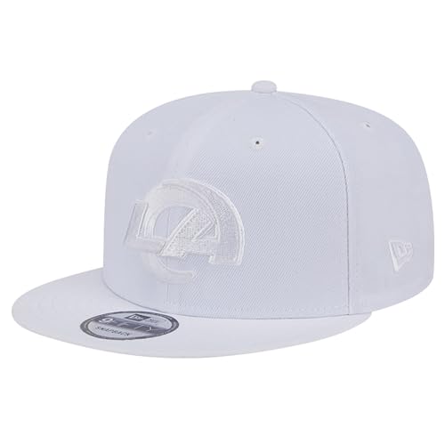New Era Men's Los Angeles Rams Main White on White 9FIFTY Snapback Hat