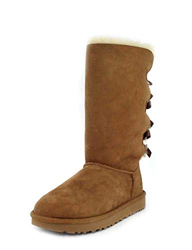 UGG Women's BAILEY BOW TALL II, CHESTNUT, 9 M US
