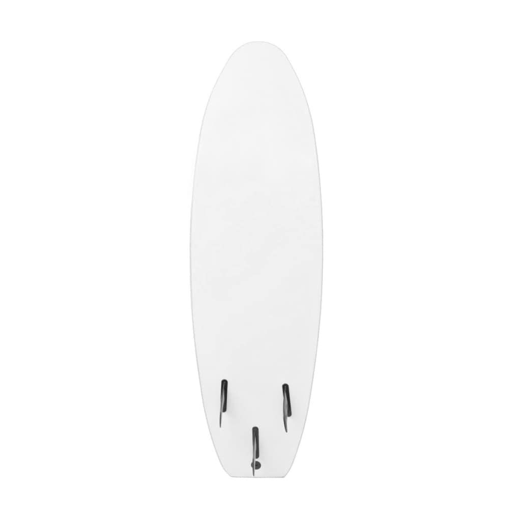 Deska surfingowa niebieska 170 cm, deska XPE z rdzeniem z pianki EPS, 170 x 46,8 x 8 cm, 3 płetwy z tworzywa sztucznego, smycz w zestawie, do jazdy na fali, dla początkujących i sportów wodnych