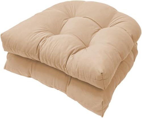 bsmydpa Lot de 2 coussins en forme de U pour canapé, coussin de chaise de rechange en rotin, coussin de siège en osier, coussin de chaise pour...