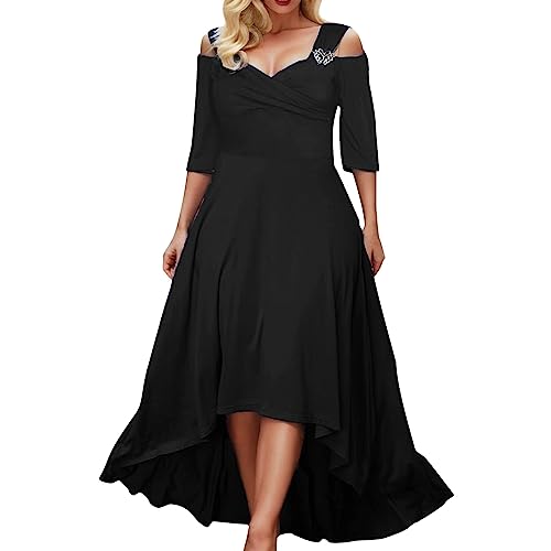 Cubinest Abendkleider Glitzer Lang Damen Curvy Hochzeitsgast Brautkleid...