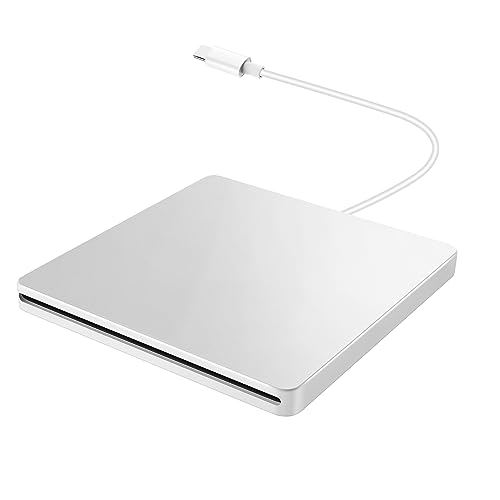 Unidad Externa USB CD/DVD Tipo C Plateada miniatura 1