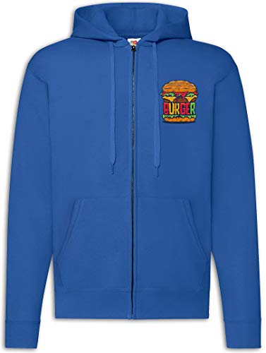 Sweat à Capuche Burger Zip Hoodie Urban Backwoods en coton premium