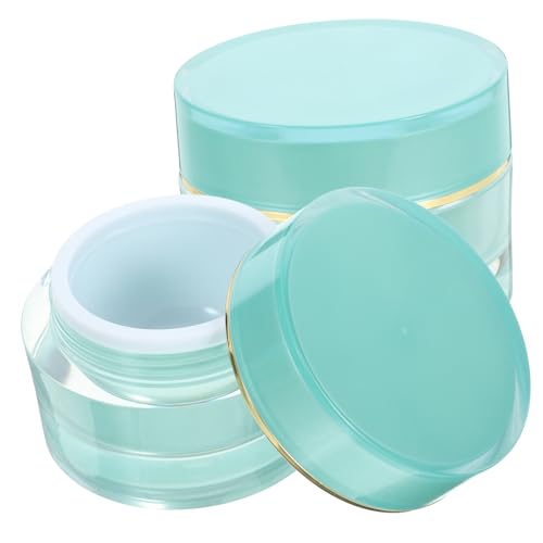 GANAZONO 2 Piezas botella de crema bomba de jarabe botella de spray de bomba reutilizable cremas viajar botellas de maquillaje recargables botellas de crema de tamaño de viaje Acrílico Blue